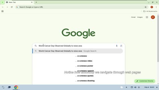 A browser running full screen on NEXZOS.