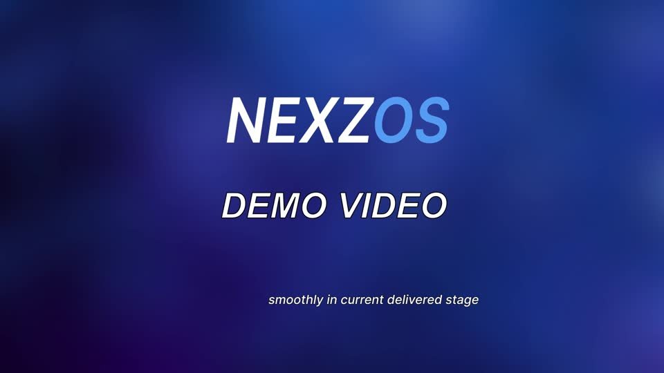 Opening frame of the NEXZOS demo video.